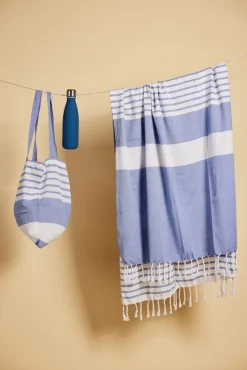 Bawełniana torba ELLA HAMAM, niebieski / Niebieski 5018470-