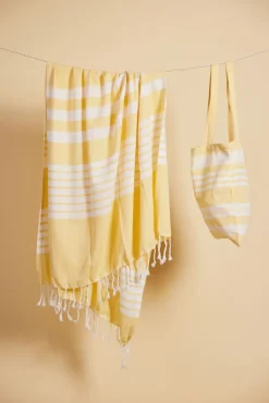Bawełniana torba ELLA HAMAM, żółty / Żółty 5018472-