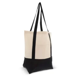 Bawełniana Torba na zakupy OEKO-TEX® 140g/m² 40x10x35cm / Czarny LT95248-N0002