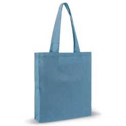 Bawełniana torba na zakupy z recyklingu 38x42x10cm / Niebieski LT95199-N0011