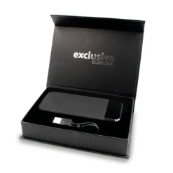 Bezprzewodowy power bank 10000 mAh Exclusive Collection, ładowarka bezprzewodowa 5W-15W | Cory / Czarny V1833-03
