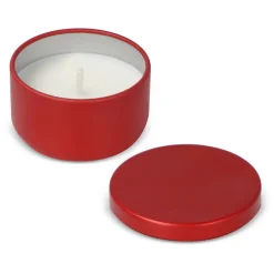 Bezzapachowa świeca roślinna Asana w puszce z recyklingu / Czerwony LT90743-N0021