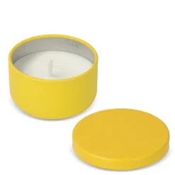 Bezzapachowa świeca roślinna Asana w puszce z recyklingu / żółty LT90743-N0041