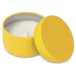 Bezzapachowa świeca roślinna Asana w puszce z recyklingu / żółty LT90743-N0041