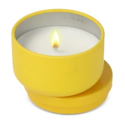 Bezzapachowa świeca roślinna Asana w puszce z recyklingu / żółty LT90743-N0041