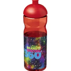 Bidon H2O Base® o pojemności 650 ml z wypukłym wieczkiem / Czerwony 21004721