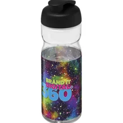 Bidon H2O Base® o pojemności 650 ml z wieczkiem zaciskowym / Przezroczysty 21004500