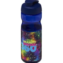 Bidon H2O Base® o pojemności 650 ml z wieczkiem zaciskowym / Niebieski 21004520