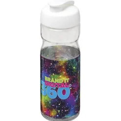 Bidon H2O Base® o pojemności 650 ml z wieczkiem zaciskowym / Przezroczysty 21004501