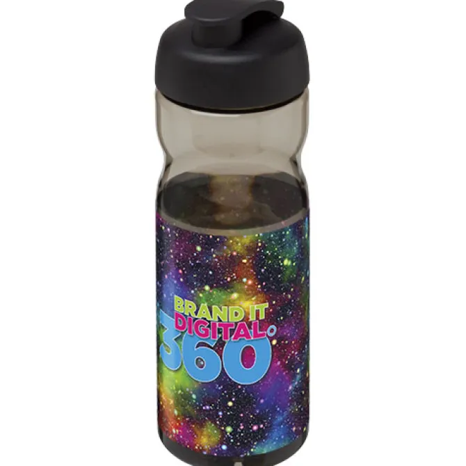Bidon H2O Base® o pojemności 650 ml z wieczkiem zaciskowym / Ciemnografitowy 21004519