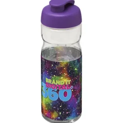 Bidon H2O Base® o pojemności 650 ml z wieczkiem zaciskowym / Przezroczysty 21004509