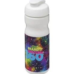 Bidon H2O Base® o pojemności 650 ml z wieczkiem zaciskowym / Biały 21004516