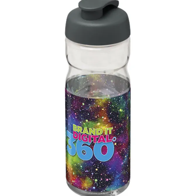 Bidon H2O Base® o pojemności 650 ml z wieczkiem zaciskowym / Przezroczysty 21004523