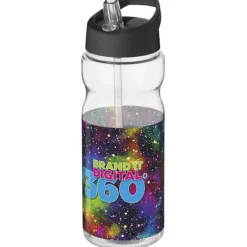 Bidon H2O Base® o pojemności 650 ml z wieczkiem z słomką / Czerwony 21004912