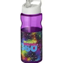 Bidon H2O Base® o pojemności 650 ml z wieczkiem z słomką / Fioletowy 21004913