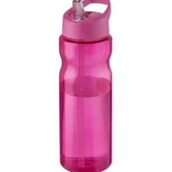 Bidon H2O Base® o pojemności 650 ml z wieczkiem z słomką / Magenta 21004941