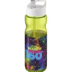 Bidon H2O Base® o pojemności 650 ml z wieczkiem z słomką / Limonka 21004965