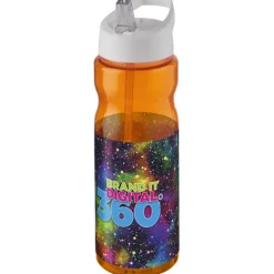 Bidon H2O Base® o pojemności 650 ml z wieczkiem z słomką / Przezroczysty 21004922