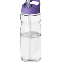 Bidon H2O Base® o pojemności 650 ml z wieczkiem z słomką / Przezroczysty 21004921