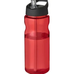 Bidon H2O Base® o pojemności 650 ml z wieczkiem z słomką / Czerwony 21004905
