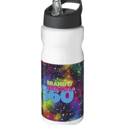 Bidon H2O Base® o pojemności 650 ml z wieczkiem z słomką / Biały 21004902