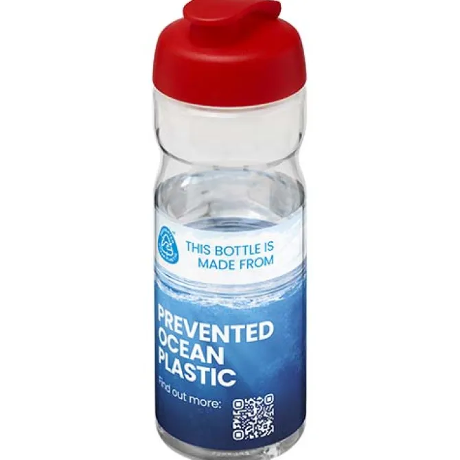 Bidon H2O Eco o pojemności 650 ml z wieczkiem zaciskowym / Przezroczysty 21009794