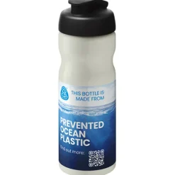 Bidon H2O Eco o pojemności 650 ml z wieczkiem zaciskowym / Kość słoniowa 21009720
