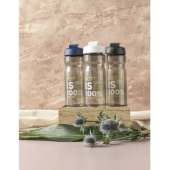 Bidon H2O Eco o pojemności 650 ml z wieczkiem zaciskowym / Kość słoniowa 21009720