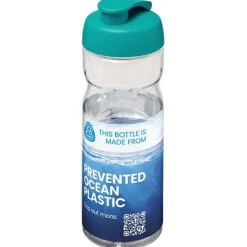 Bidon H2O Eco o pojemności 650 ml z wieczkiem zaciskowym / Pomarańczowy 21009723