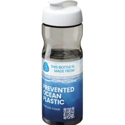 Bidon H2O Eco o pojemności 650 ml z wieczkiem zaciskowym / Ciemnografitowy 21009701