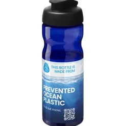 Bidon H2O Eco o pojemności 650 ml z wieczkiem zaciskowym / Niebieski 21009711