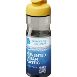 Bidon H2O Eco o pojemności 650 ml z wieczkiem zaciskowym / Ciemnografitowy 21009710