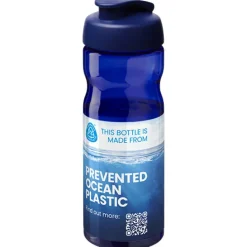 Bidon H2O Eco o pojemności 650 ml z wieczkiem zaciskowym / Ciemnografitowy 21009708