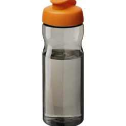 Bidon H2O Eco o pojemności 650 ml z wieczkiem zaciskowym / Ciemnografitowy 21009707