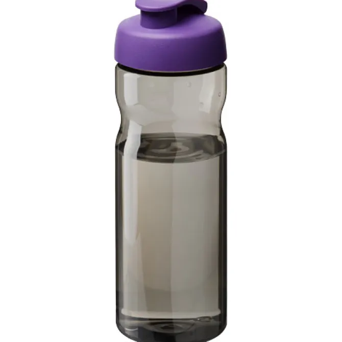 Bidon H2O Eco o pojemności 650 ml z wieczkiem zaciskowym / Ciemnografitowy 21009709