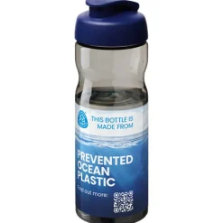 Bidon H2O Eco o pojemności 650 ml z wieczkiem zaciskowym / Ciemnografitowy 21009702