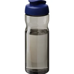Bidon H2O Eco o pojemności 650 ml z wieczkiem zaciskowym / Ciemnografitowy 21009702