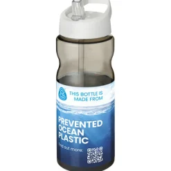Bidon H2O Eco o pojemności 650 ml z wieczkiem z dzióbkiem / Ciemnografitowy 21009901