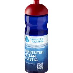 Bidon H2O Eco o pojemności 650 ml z wypukłym wieczkiem / Czerwony 21009821