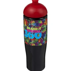 Bidon H2O Tempo® o pojemności 700 ml z wypukłym wieczkiem / Czarny 21004214