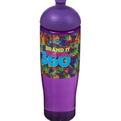 Bidon H2O Tempo® o pojemności 700 ml z wypukłym wieczkiem / Fioletowy 21004223