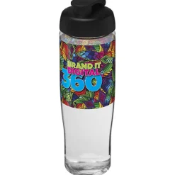 Bidon H2O Tempo® o pojemności 700 ml z wieczkiem zaciskowym / Przezroczysty 21004000