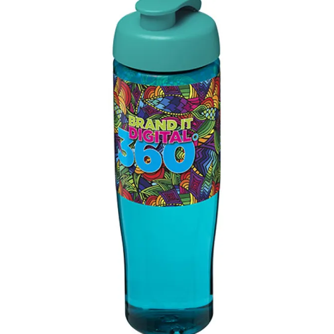 Bidon H2O Tempo® o pojemności 700 ml z wieczkiem zaciskowym / Przezroczysty 21004010