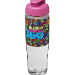 Bidon H2O Tempo® o pojemności 700 ml z wieczkiem zaciskowym / Przezroczysty 21004008