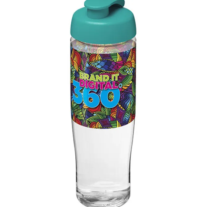 Bidon H2O Tempo® o pojemności 700 ml z wieczkiem zaciskowym / Przezroczysty 21004005