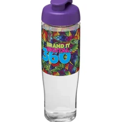 Bidon H2O Tempo® o pojemności 700 ml z wieczkiem zaciskowym / Przezroczysty 21004009