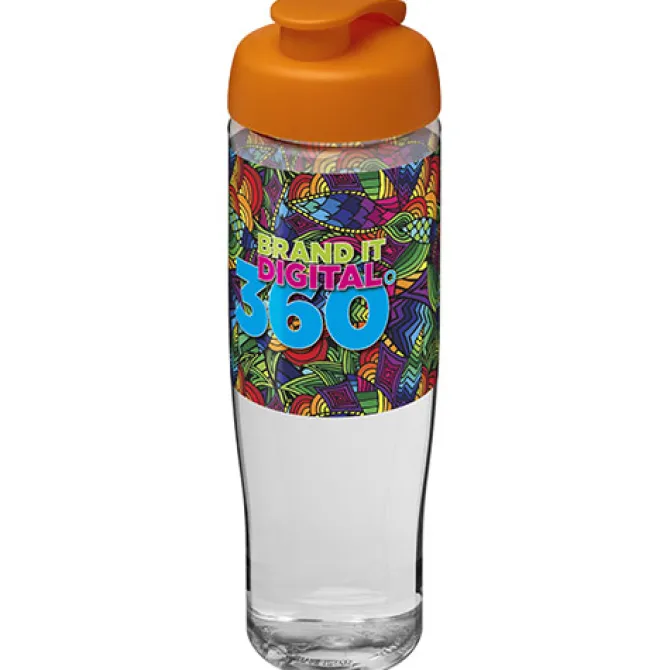 Bidon H2O Tempo® o pojemności 700 ml z wieczkiem zaciskowym / Przezroczysty 21004003