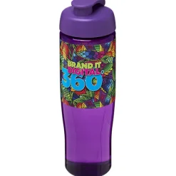 Bidon H2O Tempo® o pojemności 700 ml z wieczkiem zaciskowym / Fioletowy 21004023