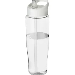 Bidon H2O Tempo® o pojemności 700 ml z wieczkiem z słomką / Przezroczysty 21004408