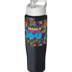 Bidon H2O Tempo® o pojemności 700 ml z wieczkiem z słomką / Fioletowy 21004429